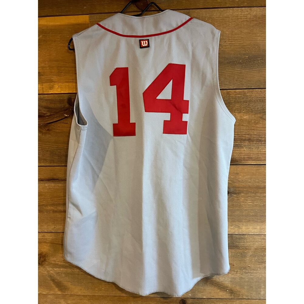 Vintage Wilson Red Sox Jersey Jim Rice Sleeveless Number 14 Mens Size Large‎ 80s - Picture 2 of 6